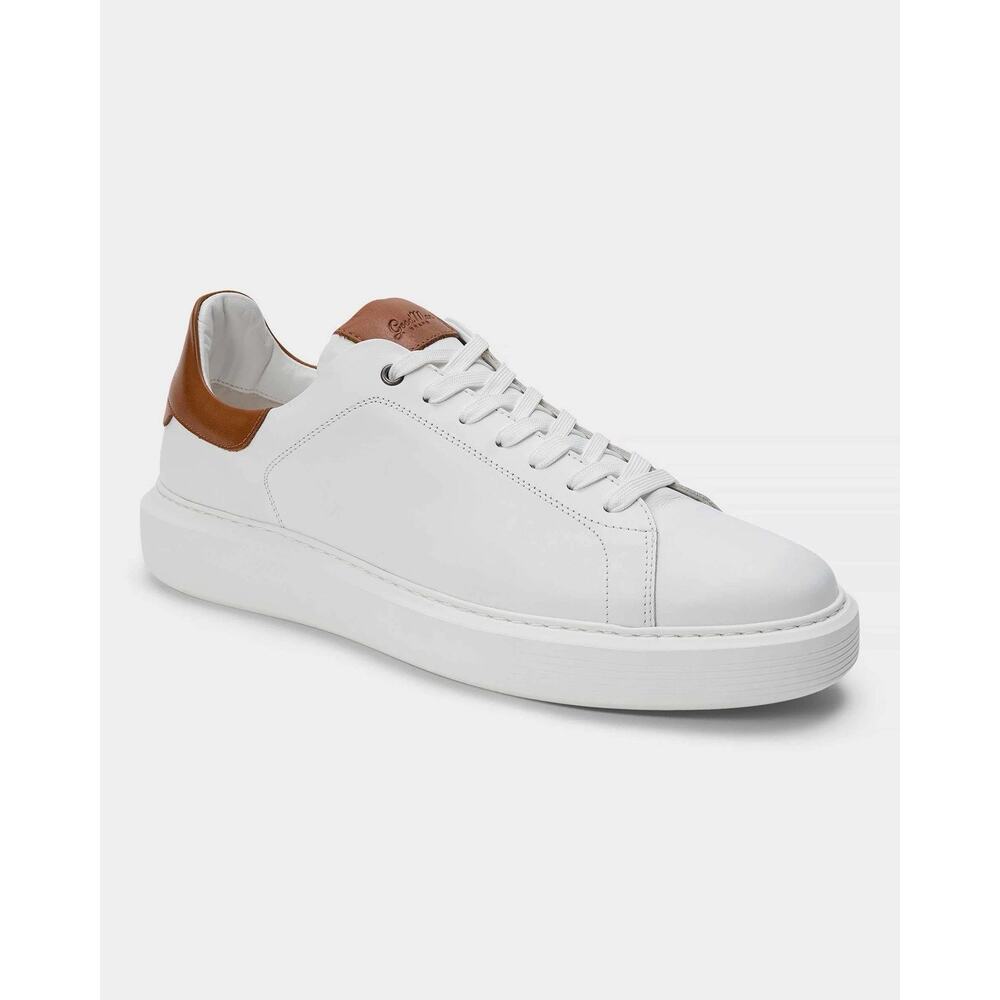 Good Man Brand Mens Italian Leather‎ Sneakers White Size 10 Preppy Luxury
